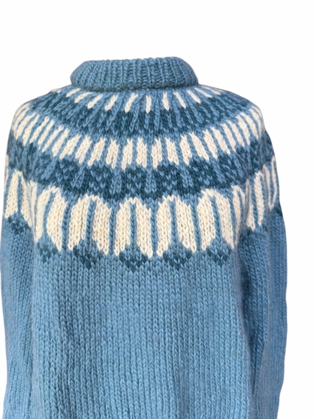 1970s 100% Wool Hand Knit Lopapeysa Sweater - Picture 2 of 5